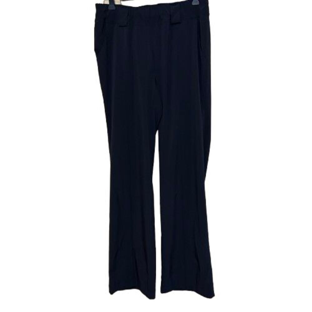 Athleta Destination Wide Leg Pants Womens Size 8 Black Stretch - Missing Belt